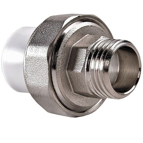 Муфта ПП разьемная 25-1/2'' PN 25 раструбная белая РВК купить в Челябинске | "Проконсим"