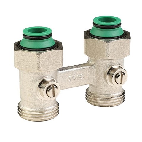 Узел нижнего подключения MVI TR.415.0505 DN 20 PN 10 прямой двухтрубный шаровой затвор 20-3/4'' под евроконус, муфта купить в Челябинске | "Проконсим"