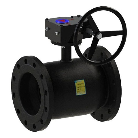 Кран стальной шаровой BREEZE 11с333п, DN 200 PN 16, 400мм, стандартнопроходной, фланцевый с редуктором купить в Челябинске | "Проконсим"