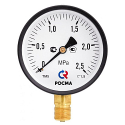 Манометр Росма ТМ-510Р 1,0 МПа /10 ат 100мм G1/2''  | Складской товар (923200626) со склада Проконсим в Челябинске