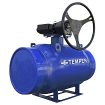Краны стальные шаровые DN 300-600 PN 16-25 стандартнопроходные приварные ISO под задвижку с редуктором Temper серия 282 купить в Челябинске | "Проконсим"