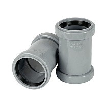 Муфта двухраструбная VALFEX DN -50 для внутренней канализации соединительная с перегородкой купить в Челябинске | "Проконсим"