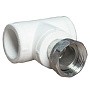 Тройник комбинированный ПП 20-1/2'' PN 25 с накидной гайкой белый VALFEX  купить в Челябинске | "Проконсим"