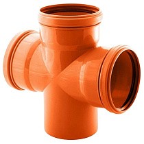 Крестовина ПП для наружной канализациии 90гр. DN 110-110-110 РТП купить в Челябинске | "Проконсим"