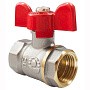Кран латунный шаровой Valfex Optima.217.NLB1 11Б27фт1М DN 20 PN 25 никелированный муфта-муфта бабочка купить в Челябинске | "Проконсим"