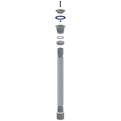 Сифон гофрированный Unicorn D240Р, 40х50 гибкий отвод, 1 1/2'' х40 пластиковая чашка, 1500мм купить в Челябинске | "Проконсим"