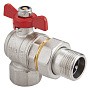 Кран латунный шаровой MVI BV.522 DN 20 PN 40 угловой никелированный полнопроходной американка бабочка купить в Челябинске | "Проконсим"