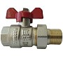 Краны латунные шаровые DN 15-25 PN 40 никелированные бабочка американка РИДАН BVR-FR купить в Челябинске | "Проконсим"