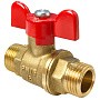 Кран латунный шаровой Valfex.219.LB1 11Б27фт1М DN 15 PN 40 штуцер-штуцер бабочка купить в Челябинске | "Проконсим"
