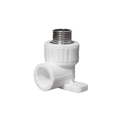 Угольник установочный ПП 20-1/2'' PN 25 белый VALFEX Pro купить в Челябинске | "Проконсим"