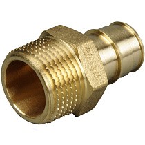 Муфты латунные для PEX труб DN 16-50 PN 10 под надвижную гильзу OP с наружной резьбой ONE PLUS купить в Челябинске | "Проконсим"