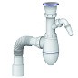Сифон для умывальника Unicorn А320VР, 40х50 гибкий отвод, 1 1/2'' х40 пластиковая чаша с отводом для стиральной машины купить в Челябинске | "Проконсим"