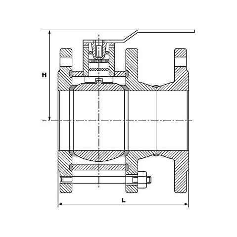 Краны стальные шаровые разборные 11с67п DN 50-150 PN 16 полнопроходные фланцевые под задвижку рычаг PR купить в Челябинске | "Проконсим"