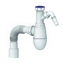 Сифон для мойки Unicorn В520V, 40х50 гибкий отвод, 1 1/2'' х40 с отводом для стиральной машины преходник 40х32 купить в Челябинске | "Проконсим"