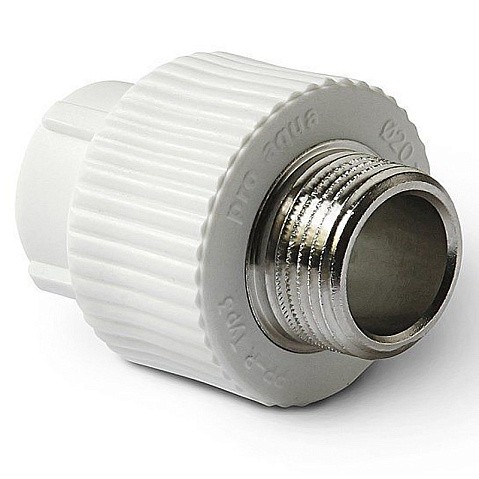 Муфта комбинированная ПП 32-3/4'' PN 25 с наружной резьбой белая Pro Aqua PA23016P купить в Челябинске | "Проконсим"