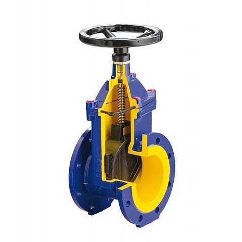 Задвижка чугунная DN 200 PN 16 с обрезиненным клином EPDM 70гр. Zetkama zGAT.111D200C57 купить в Челябинске | "Проконсим" (920300111)