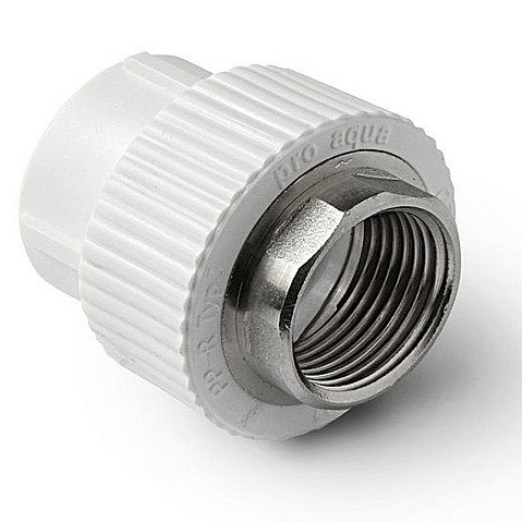 Муфта комбинированная ПП 40-1 1/4'' PN 25 под ключ с внутренней резьбой белая Pro Aqua PA22520P купить в Челябинске | "Проконсим"
