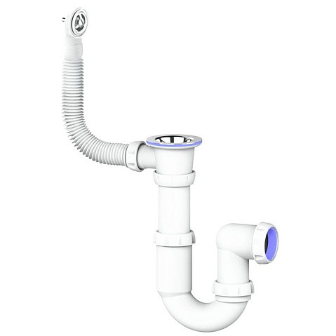 Сифон для мойки Unicorn Y421, 1 1/2'' х40 без отвода, чаша из нержавеющей стали, круглый перелив купить в Челябинске | "Проконсим"