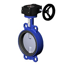 Затворы поворотные дисковые DN 150-500 PN 10-16 межфланцевые диск из нержавеющей стали с редуктором Tecofi VPI4449 купить в Челябинске | "Проконсим"