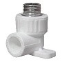 Угольник установочный ПП 20-1/2'' PN 25 с наружной резьбой белый VALFEX  купить в Челябинске | "Проконсим"