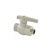 Краны шаровые ПП DN 20-32 PN 25 комбинированные с наружной резьбой серые Valfex  купить в Челябинске | "Проконсим"