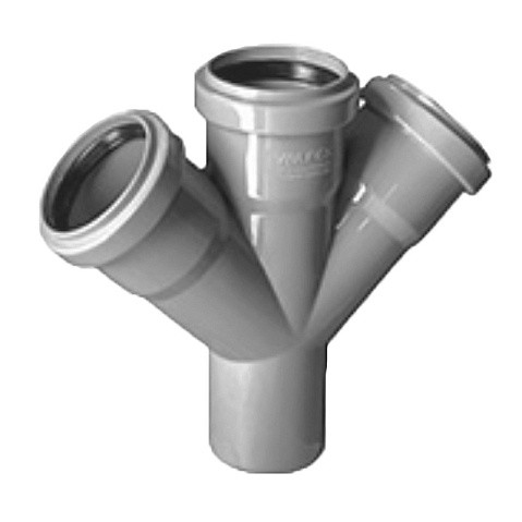 Крестовина ПП для канализации косая 45гр. 50- 50- 50 Valfex купить в Челябинске | "Проконсим"