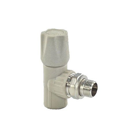 Вентиль для радиатора угловой VALFEX 25 PN 25 G-3/4'' серый купить в Челябинске | "Проконсим"
