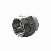 Муфтаразъемная ПП 25-1/2''  с внутренней резьбой белая Политэк купить в Челябинске | "Проконсим"