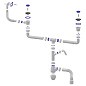 сифон для двойной мойки Unicorn В747V, 40х50 гибкий отвод, 1 1/2'' х40 с отводом для стиральной машины, прямоугольный перелив купить в Челябинске | "Проконсим"