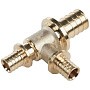 Тройники латунные под надвижную гильзу PEX-PEX DN 16-32 переходные Hipex купить в Челябинске | "Проконсим"