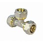 Тройник латунный для PEX труб 20-20-20 PN 10 обжимной никелированный Valfex VF.331.N  купить в Челябинске | "Проконсим"