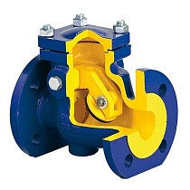 Клапаны обратные поворотные DN 40-200 PN 16 чугунные фланцевые Zetkama zCHE.302A купить в Челябинске | "Проконсим"