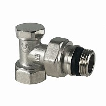 Клапан для радиаторов VALFEX VF.019.NN, PN-10, угловой с дополнительным уплотнением, настроечный купить в Челябинске | "Проконсим"