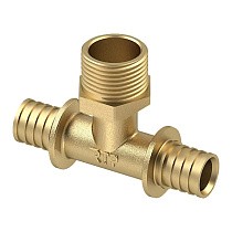 Тройники латунные для PEX труб DN 16-32 PN 16 под надвижную гильзу с наружной резьбой РосТурПласт купить в Челябинске | "Проконсим"