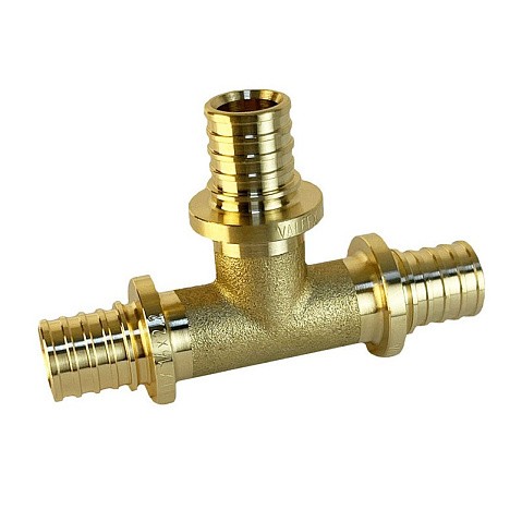 Тройники латунные для PEX труб DN 16-20 PN 16 под надвижную гильзу Valfex VF.431.AF купить в Челябинске | "Проконсим"