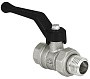 Кран латунный шаровой 11Б27фт1М DN 15 PN 40 никелированный рычаг-американка Valfex.223 DeltaPro