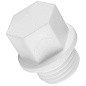 Заглушка резьбовая ПП 15-1/2'' PN 25 с наружной резьбой белая РТП 10555 купить в Челябинске | "Проконсим"