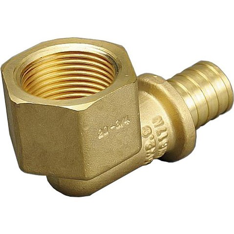 Угольник латунный для PEX труб 25-3/4'' PN 10 под надвижную гильзу с внутренней резьбой ONE PLUS купить в Челябинске | "Проконсим"