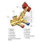 Клапан балансировочный STAD.BY-1-20, DN 20 PN 16 наклонный, латунный Kv 6,00 м3/ч с измерительными ниппелями, дренажный купить в Челябинске | "Проконсим"