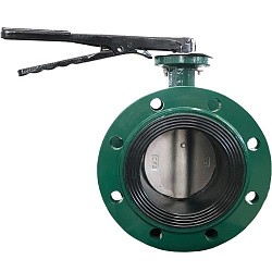  Затвор чугунный поворотный дисковый Ду150 Ру16 GALA WH2123150L 930125455 соед. фланцевое (930125455) со склада Проконсим в Челябинске