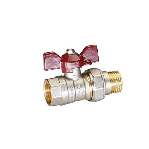 Кран латунный шаровой Temper 88.В-А.12.Б DN 15 PN 40 американка никелированный бабочка купить в Челябинске | "Проконсим"