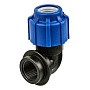 Угольник (отвод) компрессионный PN 16 для ПЭ DN 20-1/2'' обжимное-муфта купить в Челябинске | "Проконсим"