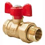 Краны латунные шаровые 11Б27фт1М DN 15-20 PN 25 бабочка американка Valfex Optima.227.LOB1 купить в Челябинске | "Проконсим"