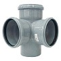 Крестовина ПП для канализации двухплоскостная DN 110-110 90гр.отводы 110 универсальные с уплотнительным кольцом РТП купить в Челябинске | "Проконсим"