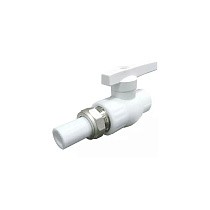 Краны шаровые ПП DN 20-32 PN 25 с односторонним разъемным соединением белые Valfex купить в Челябинске | "Проконсим"