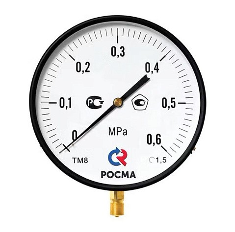 Манометры ТМ-810Р.00 котловый 250мм M20x1,5 радиальные РСМ купить в Челябинске | "Проконсим" Манометры ТМ-810Р.00 котловый 250мм M20x1,5 радиальные РСМ купить в Челябинске | "Проконсим"