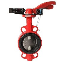 Затворы чугунные дисковые DN 50-250 PN 16 межфланцевые с концевиками диск из нержавеющей стали рычаг РАШВОРК купить в Челябинске | "Проконсим"