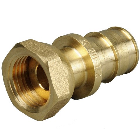 Муфта латунная для PEX труб 40-1 1/2'' PN 10 OP под надвижную гильзу с накидной гайкой ONE PLUS купить в Челябинске | "Проконсим"
