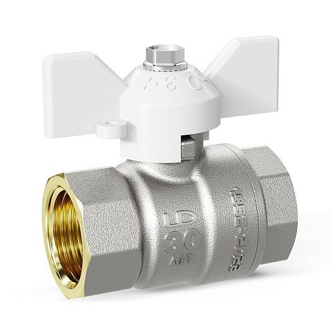 Краны латунные шаровые DN 15-32 PN 25-40 никелированные бабочка белая муфта-муфта LD Pride 47.300 купить в Челябинске | "Проконсим" Краны латунные шаровые DN 15-32 PN 25-40 никелированные бабочка белая муфта-муфта LD Pride 47.300 купить в Челябинске | "Проконсим"