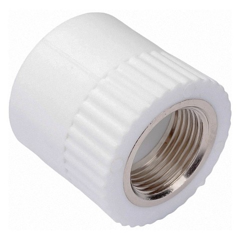Муфта комбинированная ПП 25-1/2'' PN 25 с внутренней резьбой белая РТП 10654 купить в Челябинске | "Проконсим"